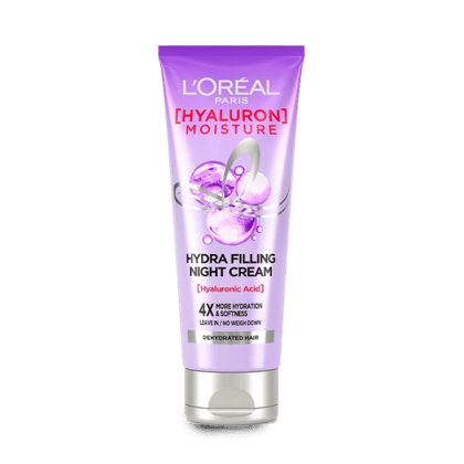 L'Oreal Paris Hyaluron Moisture 72H Hydra Filling Night Cream, 180 ml Tube