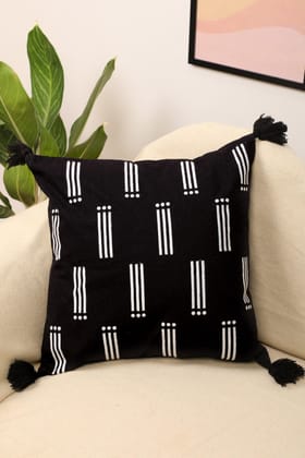 Charcoal Cushion Cover -  Handmade-Single Piece / 45 x 45