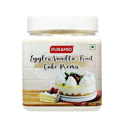 Puramio Eggless Vanilla Fruit Cake Premix, 600 gm