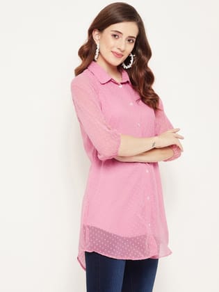 Red Shirt Collar Tunic