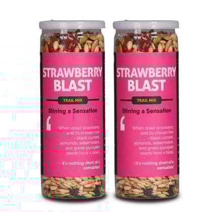 Omay Foods Strawberry Blast, 160 gm Jar (Pack of 2) - Trail Mix