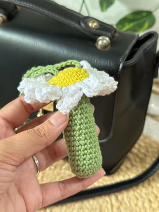 Crochet lip balm holder-Green