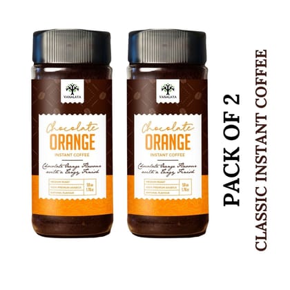 Chocolate Orange Instant Coffee chocolate Orange Flavoured Coffee 50gm Pack of 2