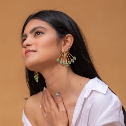 Aabida  Earrings-Pink