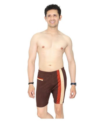 Goodluck Brown Polyester Lycra Jammer Single - 42