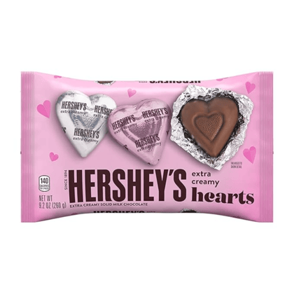 Hershey's Heart Extra Creamy Solid Milk Chocolate - Imported
