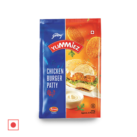 Godrej Yummiez Chicken Burger Patty, 300 gm Pouch