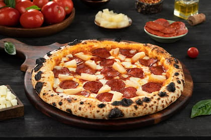 Naples - Pepperoni (Pork) Pizza With Pineapple __ 4 Slice