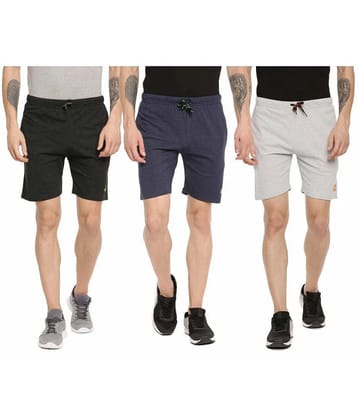 Ardeur - Cotton Blend Multi Mens Shorts ( Pack of 3 ) - None