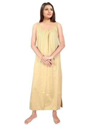 Denzcart Premium Hosiery Nighty Soft Light Gown for Women (Skin, 1)  by Ruhi Fashion India
