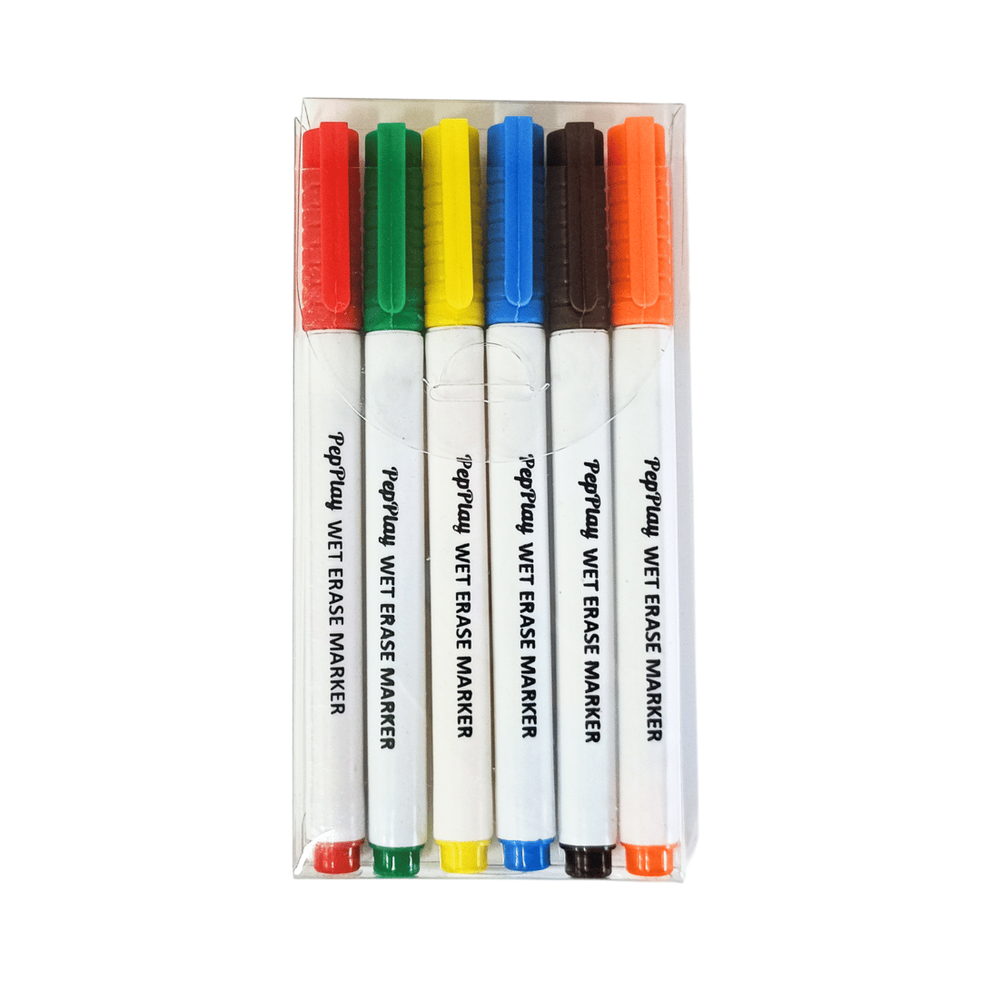 PepPlay Fine Tip DIY Marker Pens to Paint - Wet Erase for WhiteBoard, Glass Painting, Craftwork, Doodle Sheets, Ceramic, Kids