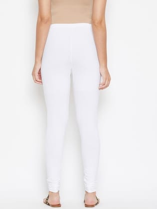 Women Pack Of 2 Solid Churidar-Length Leggings
