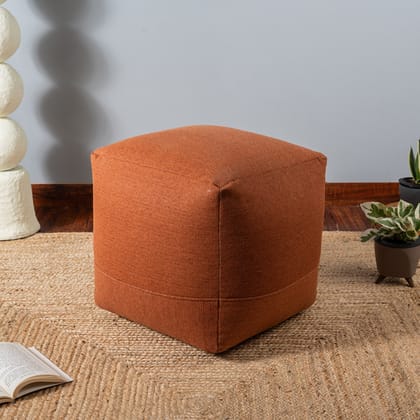 Terracotta Charm Printed Pouf-16"x14"
