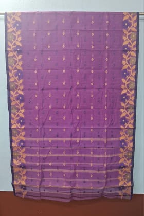 Bengal Cotton Tangail Saree | Purple