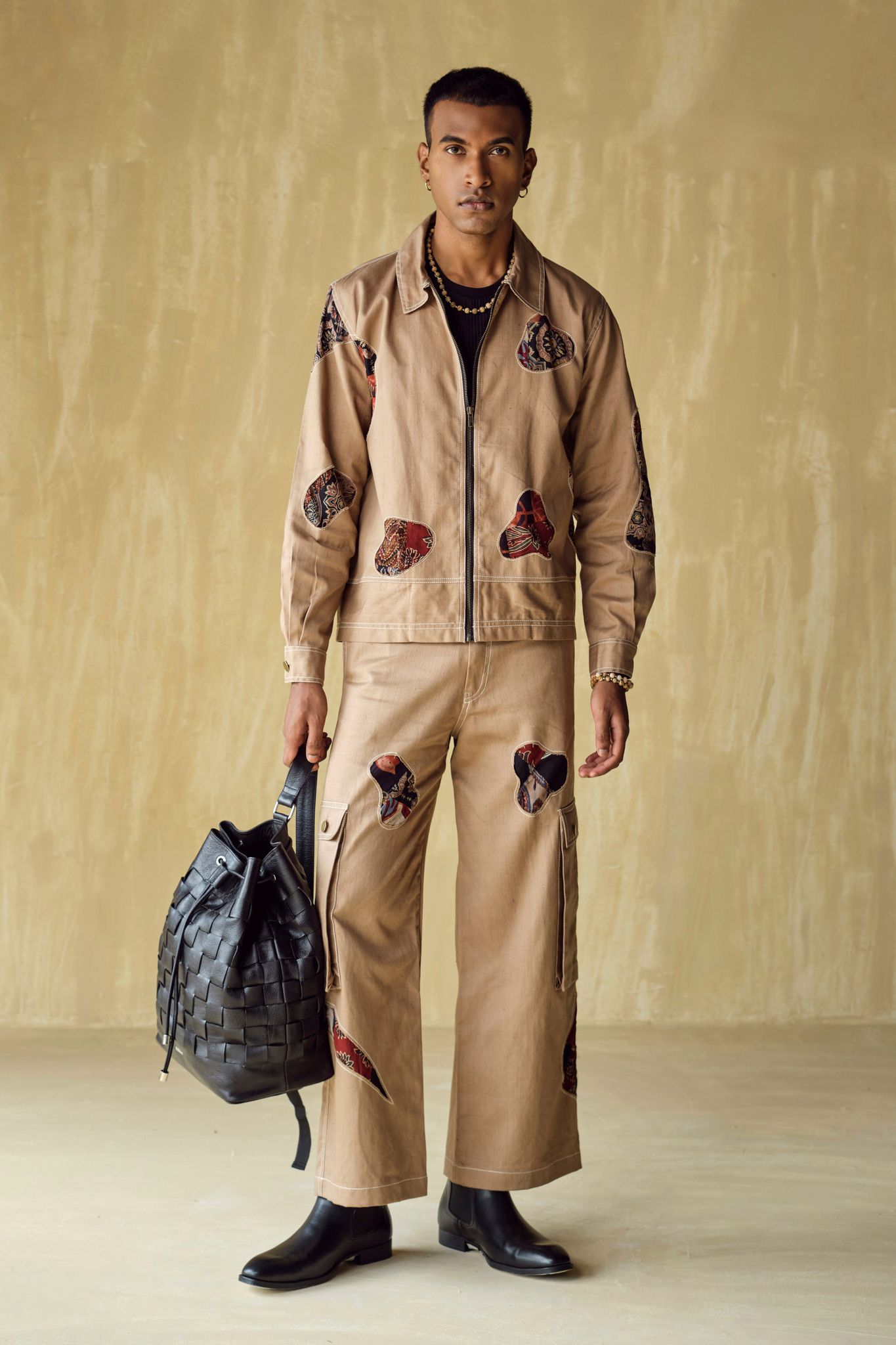 PATCHWORK JACKET SET-XS
