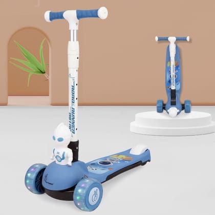 Road Runner Astro Scooter For Kids With PU LED Wheels-Blue