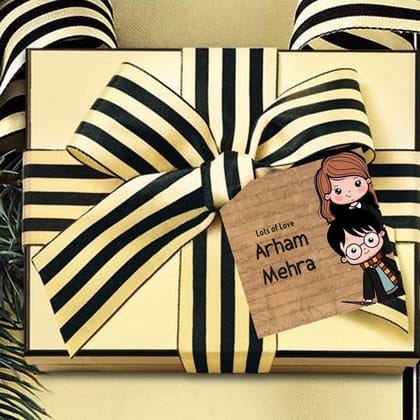 Gift tags / Gift Stickers - Harry Potter theme-Lots Of Love / Flat Cards - No Ribbons / Set of 10