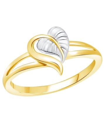 Vighnaharta Alloy Gold Plating Studded Gold Coloured Ring - 16