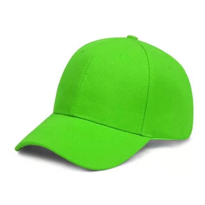 Pure Color Men's And Women's Leisure Sun Hat-Fluorescent Green