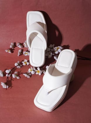 Gia Platform Heel Sandal - KUCAH-3 / White