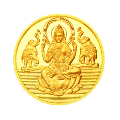 Sri Jagdamba Pearls 2 Gram 22Kt (916) Hall Marked Lakshmi Gold Coin  by SRI JAGDAMBA PEARLS