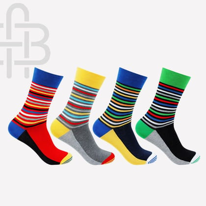 Men Designer Bold socks - Pack of 4