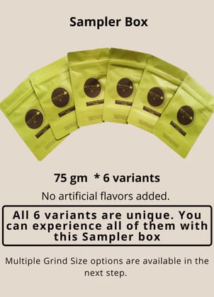Sampler Box | Pack of 6 coffee flavors-whole beans