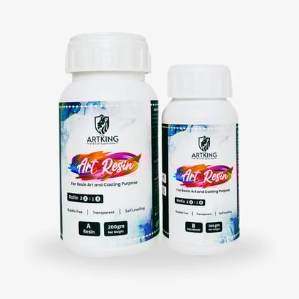 THE ARTKING 2:1 Epoxy Art Resin 300g (200g Resin + 100g Hardener)