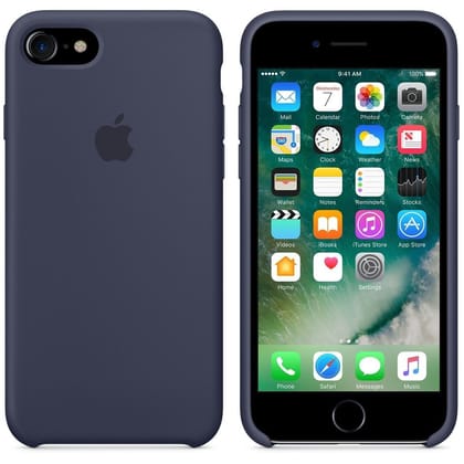 TDG OG SIlicone Case for Apple iPhone SE-Dark Blue