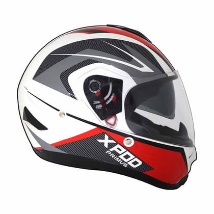 TVS XPOD Primus Dual Visor - White Red -M