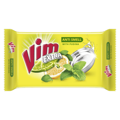 Vim Extra Anti Smell Dishwashing Bar, 250 gm Bar