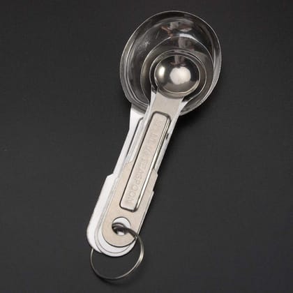 3685 Stainless Steel Measuring Spoons, 4pcs / set Durable Anti Rust Measuring Spoon Set Universal for Kitchen Baking.
