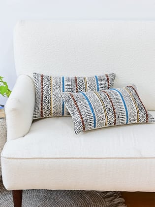 PETRA - LUMBAR CUSHION COVER-12" X 24" ( M ) / No Fill ( Only Cover )