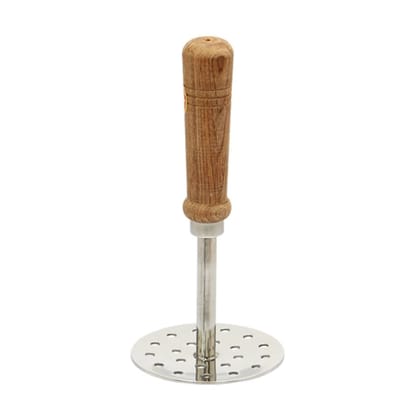 Toral Wooden Handle Stainless Steel Masher | 1 Pc