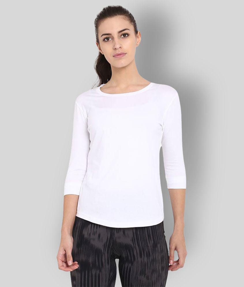 Ap'pulse Cotton White T-Shirts - S