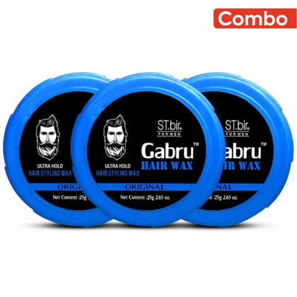 ST.Bir GABRU Hair Styling Wax, 25gm (Pack of 3)