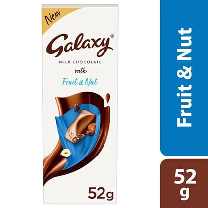 Galaxy Milk Chocolate With Fruit & Nut Chocolate Bar, 52 gm