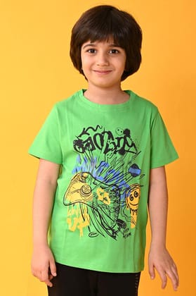 GAMING SHORT SLEEVE T-SHIRT - GREEN-0-6 MONTHS / 1N / GREEN