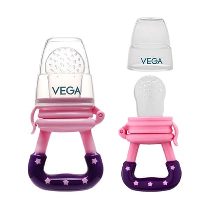 Vega Baby & Mom Silicon Fresh Fruit Feeder (Nibbler) - Pink - VBWA3-01