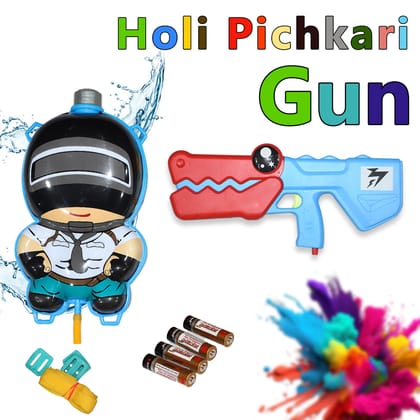Water Gun Pichkari Toy | With PUBG Bag Water Tank
