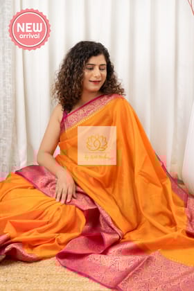 Banarasi Warm SIlk Saree- Orange