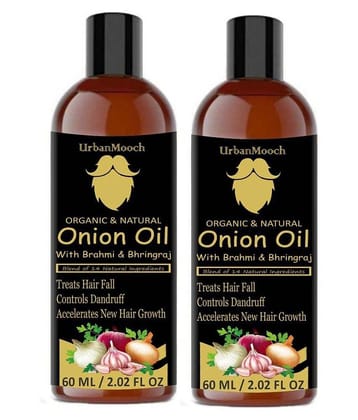 UrbanMooch ONION Oil For Hair Growth & Anti Dandruff 120 mL Pack of 2