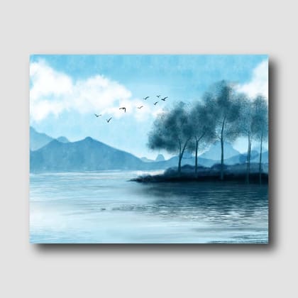 Lakes of Ooty | Medium - Digital Illustration | Premium Print-8 x 12 in / Unframed