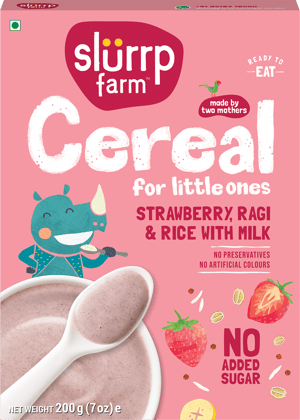 NO ADDED SUGAR, Strawberry, Ragi & Rice Cereal