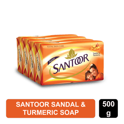 Santoor Sandal & Turmeric soap (4x125), 500 gm