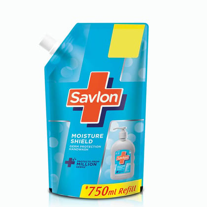Savlon Moisture Shield Germ Protection Liquid Handwash Refill Pouch, 750m