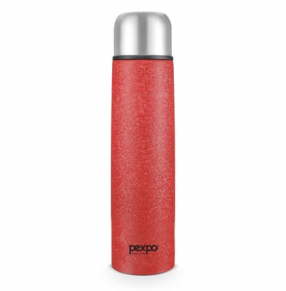 Pexpo Stainless Steel 18 Hours Hot & Cold Thermosteel Insulated Flask, 500 ml, Red, Flip Pro | Leak-Proof & Odorless