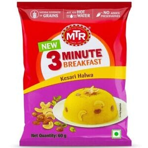 MTR 3 Mins Breakfast Kesari Halwa Pouch 60g