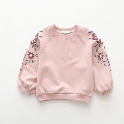 Children's long sleeve sweater-Pink / 120cm