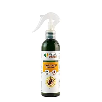 Herbal Strategi Spider Repellent Spray 200 ML | 100% herbal, biodegradable | Repel all variaties of Spirders | No side effects, cruelty-free, and vegan